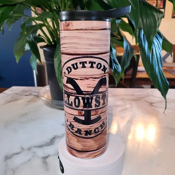 Yellowstone Dutton Ranch Sign 20oz Tumbler with duo lids 🎉sale - Picture 1 of 10